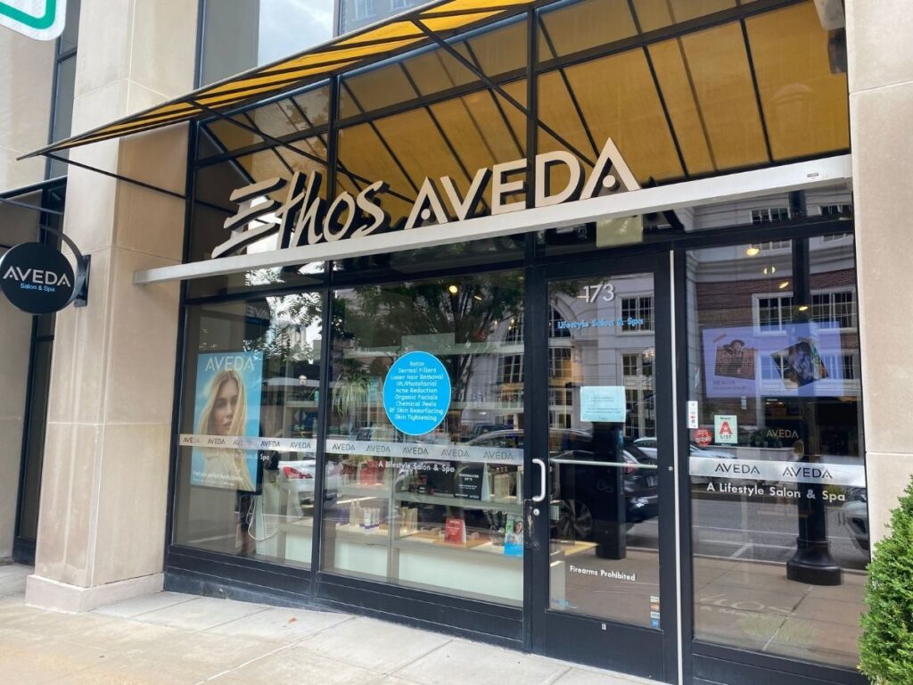 Exterior of Ethos Salon & MedSpa’s Clayton location.